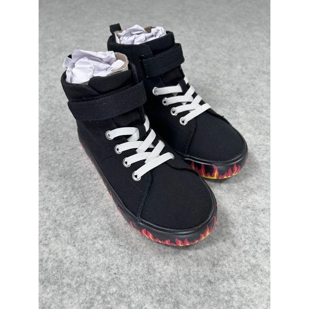 Wonder Nation Toddler Kids Casual Flame High Top Black Toddler Size 10